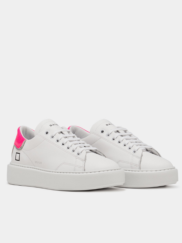 D.A.T.E. White Trainers SFERA FLUO WHITE FUXIA W997 SF FL WF