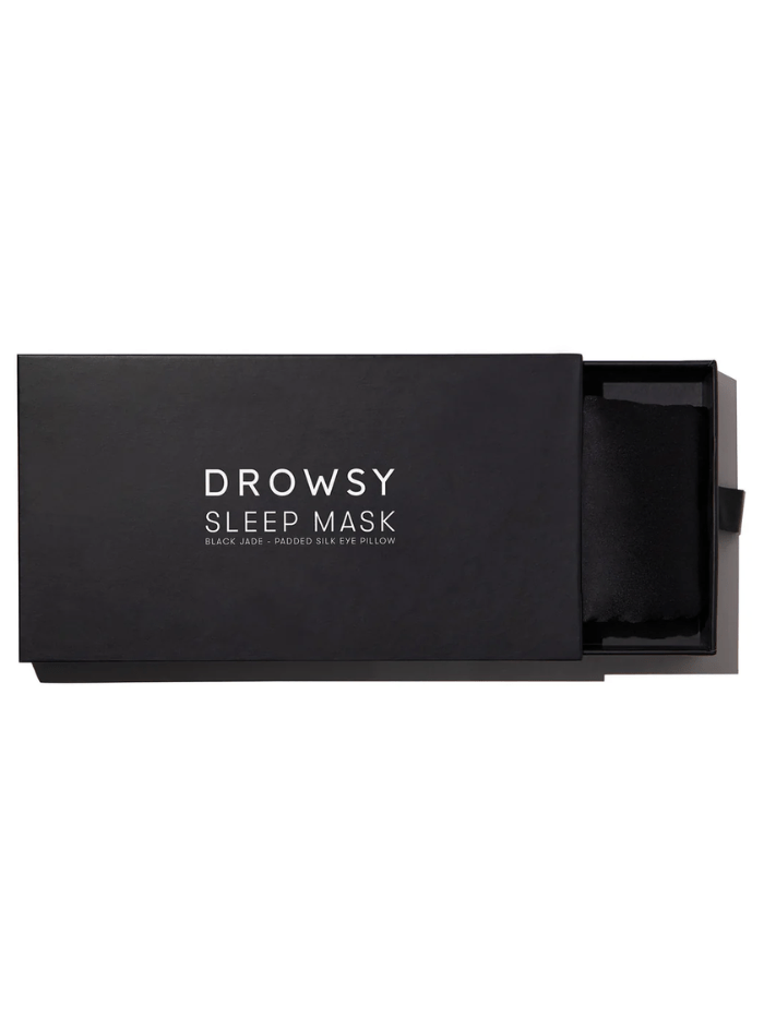 Drowsy Sleep Co Gifts One Size Drowsy Sleep Co Black Jade Silk Sleep Eye Mask DROW-BLACKJ-MASK izzi-of-baslow