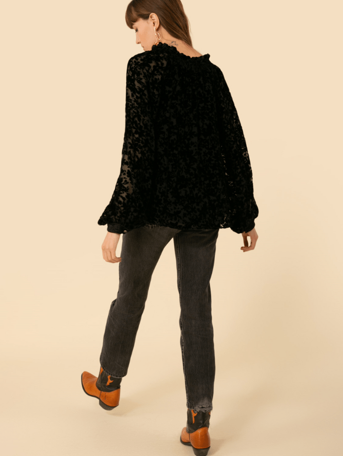 Hale-Bob-Alicia-Black-Velvet-Burnout-Top 38WP202S izzi-of-baslow
