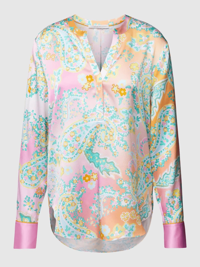 Herzen’s Angelegenheit Tops 34/UK8 Herzen’s Angelegenheit Silk Tunic Blouse In A Multi Print 25241-6169 Col 241037 izzi-of-baslow