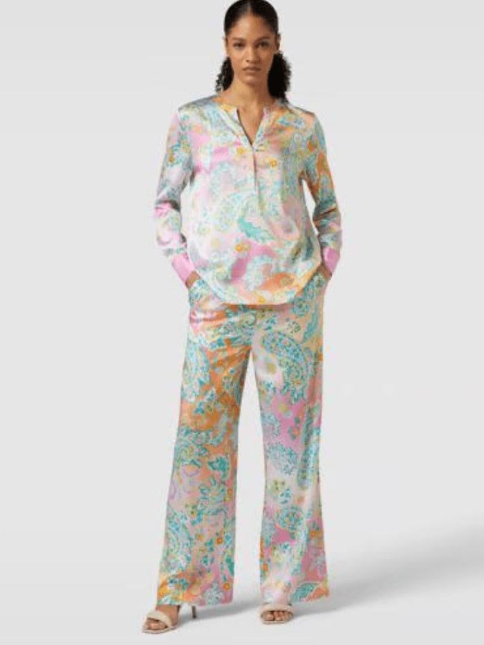 Herzen’s Angelegenheit Tops Herzen’s Angelegenheit Silk Tunic Blouse In A Multi Print 25241-6169 Col 241037 izzi-of-baslow