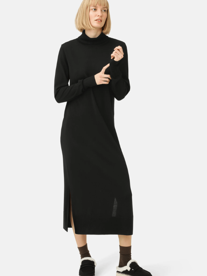 Ilse Jacobsen Black Long Knitted Dress WILMA4036 Izzi of Baslow Ilse Jacobsen Black Long Knitted Dress WILMA4036 Izzi of Baslow