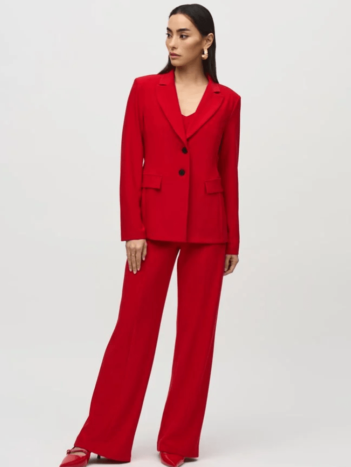 Joseph Ribkoff Coats and Jackets Joseph Ribkoff Fitted Blazer In Lipstick Red 244095 Col 3229 izzi-of-baslow
