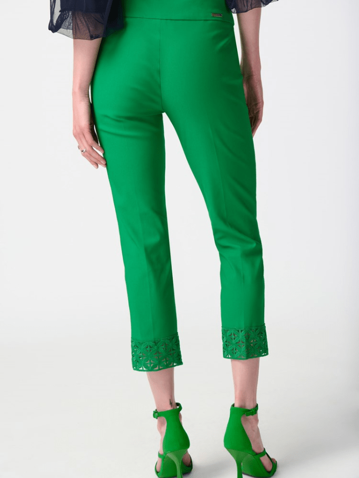 Joseph-Ribkoff-Crop-Pull-On-Trousers-In-Island-Green 241102 Col 4203 izzi-of-baslow