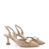 Kennel & Schmenger Classic Slingback Heels Beige With Rhinestones 91-77660-405 001 izzi-of-baslow