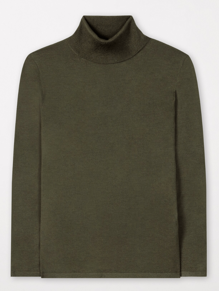 Luisa Cerano Knitwear Luisa Cerano Wool Blend Turtleneck Jumper In Bamboo 188340 5903 Col 0361 izzi-of-baslow