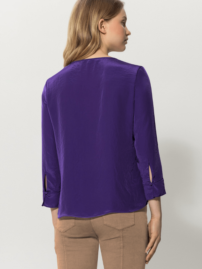 Luisa Cerano Flowing Blouse in Deep Purple 287504 1687 0870 izzi-of-baslow