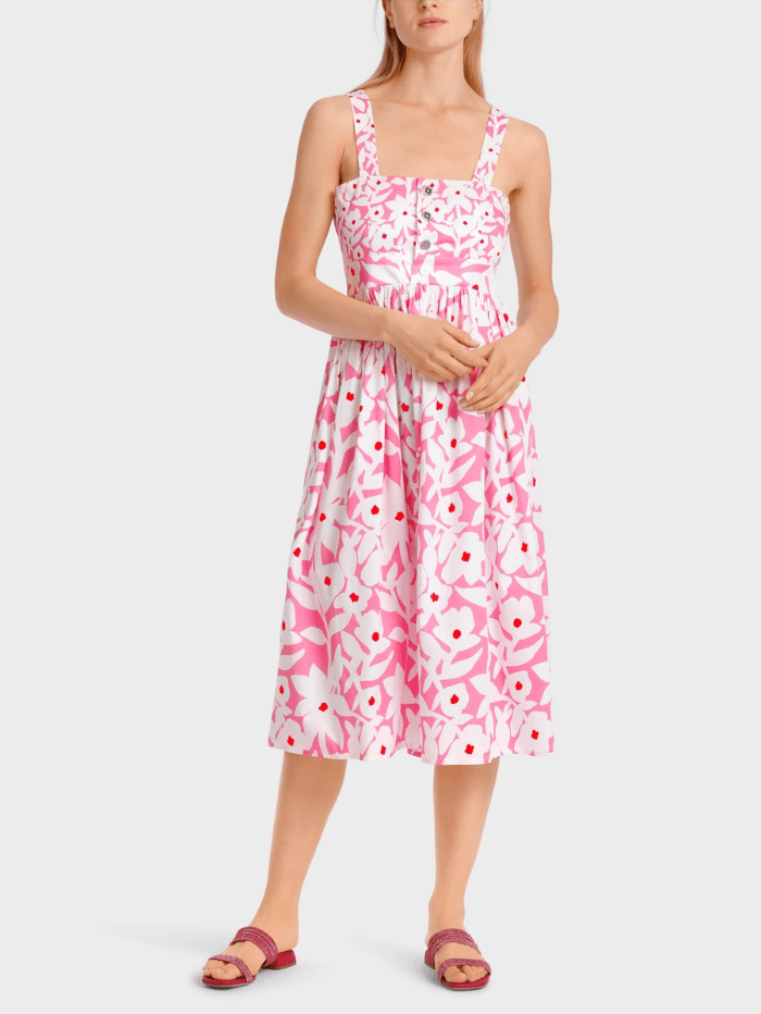 Marc-Cain-Additions-Patterned-Strap-Dress-With-Ruffled-Skirt-WA 21.09 W17-COL-100-izzi-of-baslow