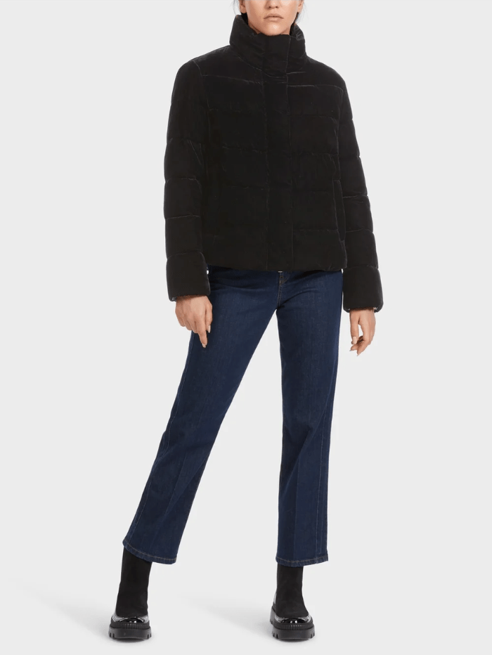 Marc-Cain-Collections-Black-Quilted-Down-Jacket-In-Soft-Velvet VC 12.07 W86 COL 900 izzi-of-baslow