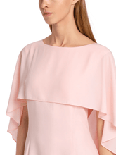 Marc-Cain-Collections-Dress-With-Cape-Overlay-In-Soft-Seashell WC 21.70 W90 Col 212 izzi-of-baslow