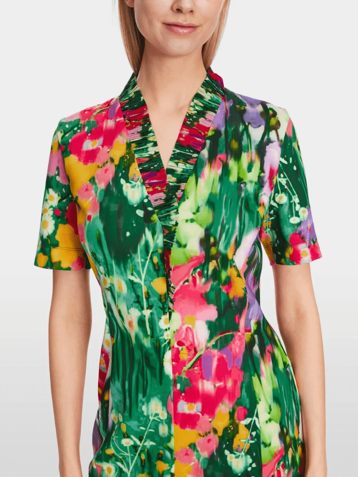 Marc-Cain-Collections-Dress-With-Pleated-Bodice-XC 21.09 J02 COL 558-izzi-of-baslow Edit alt text