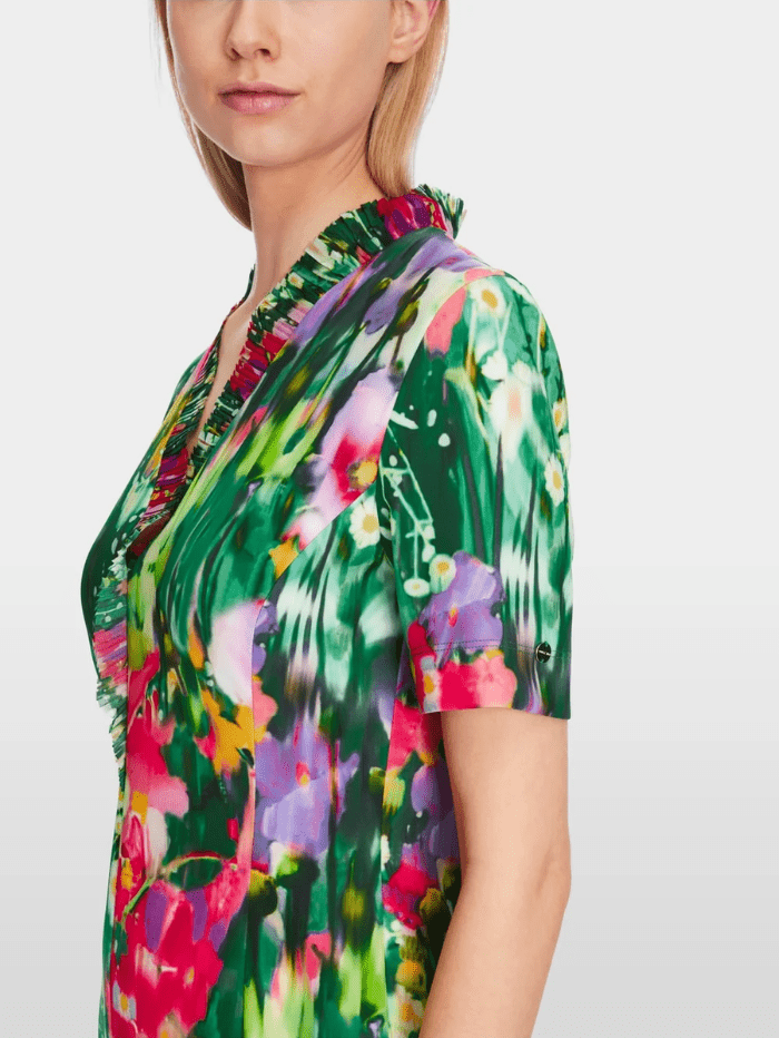 Marc-Cain-Collections-Dress-With-Pleated-Bodice-XC 21.09 J02 COL 558-izzi-of-baslow Edit alt text