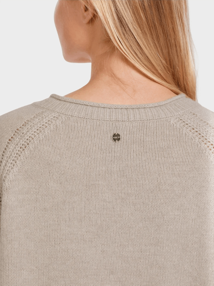 Marc-Cain-Collections-Cashmere-Jumper-In-Dark-Sand VC 41.51 M51 COL 178 izzi-of-baslow