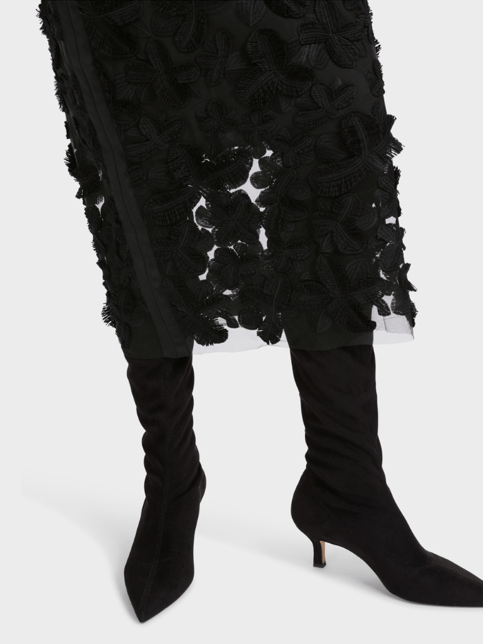 Marc-Cain-Collections-Tulle-Lace-Black-Midi-Skirt-VC 71.06 W52 COL 900 izzi-of-baslow