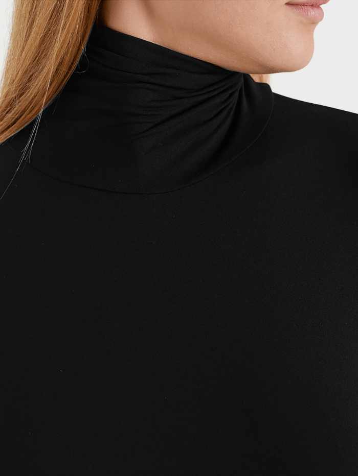 Marc Cain Collections Tops Marc Cain Collections Black Roll Neck Top +E 48.54 J03 COL 900 izzi-of-baslow