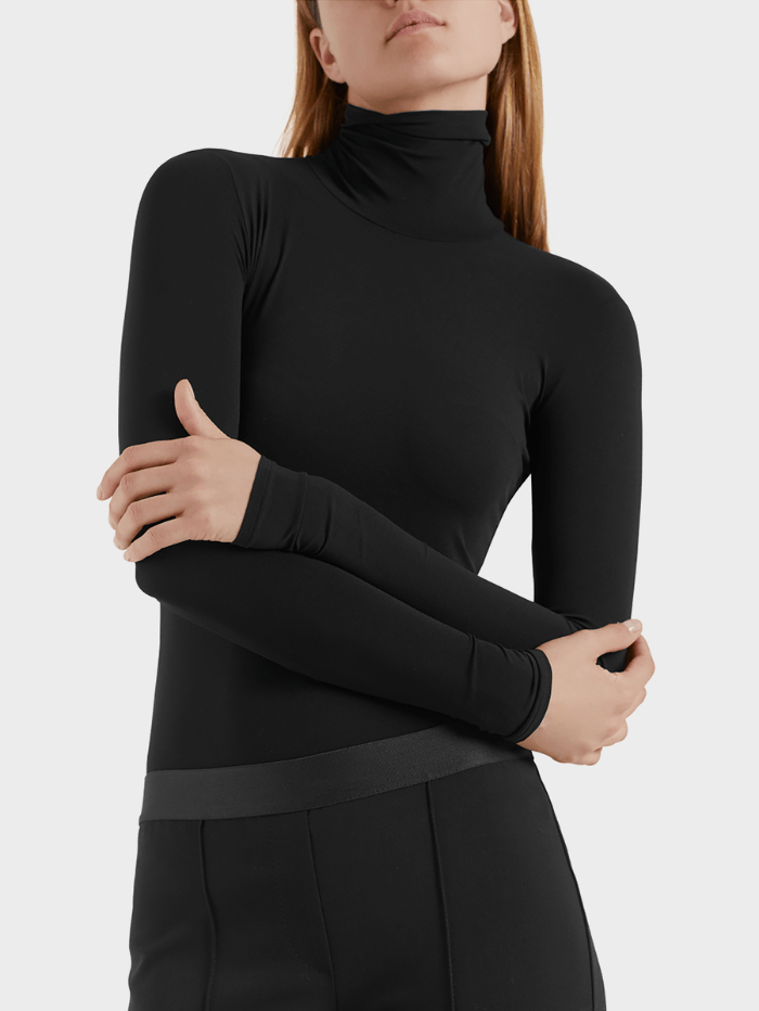 Marc Cain Collections Tops Marc Cain Collections Black Roll Neck Top +E 48.54 J03 COL 900 izzi-of-baslow
