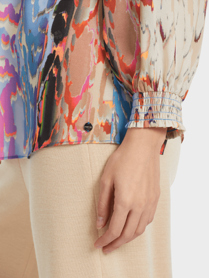 Marc Cain Collections Tops Marc Cain Collections Colourful Print Blouse VC 51.09 W41 COL 321 izzi-of-baslow