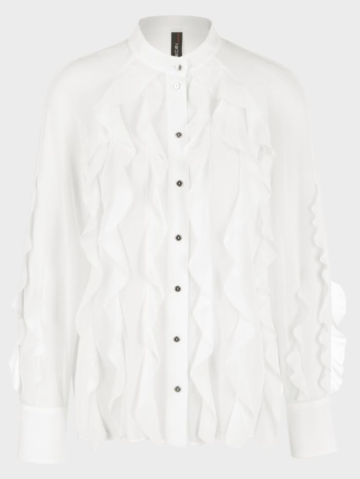 Marc-Cain-Collections-Off-White-Blouse-With-Flounces WC 51.27 W44 COL 110 izzi-of-baslow