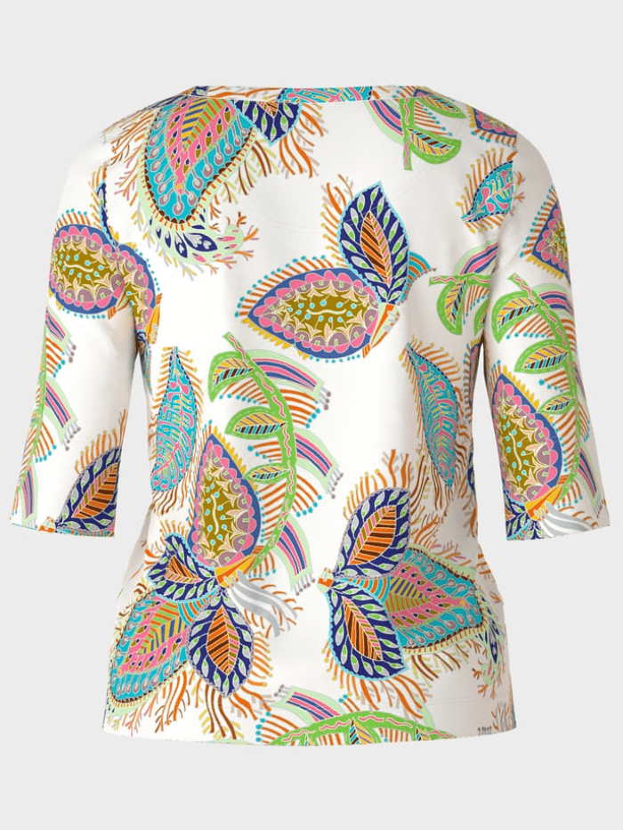 Marc-Cain-Collections-Print-Leaf-Motif-T-Shirt-WC 48.66 J47 COL 110 izzi-of-baslow