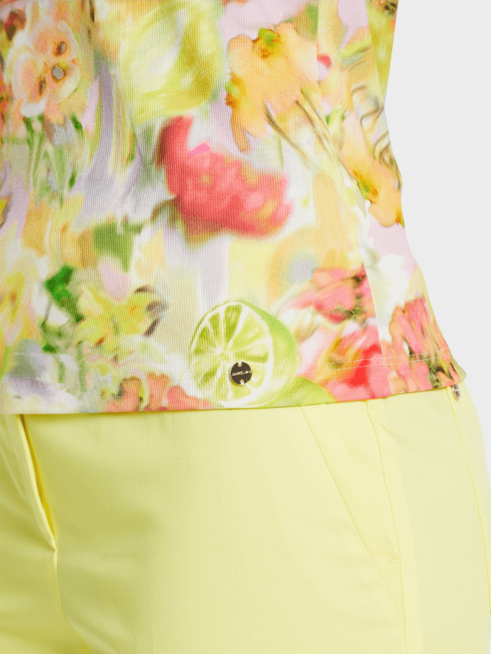 Marc-Cain-Collections-Sleeveless-Print Top In Pale Lemon WC 61.22 J24 COL 420 izzi-of-baslow