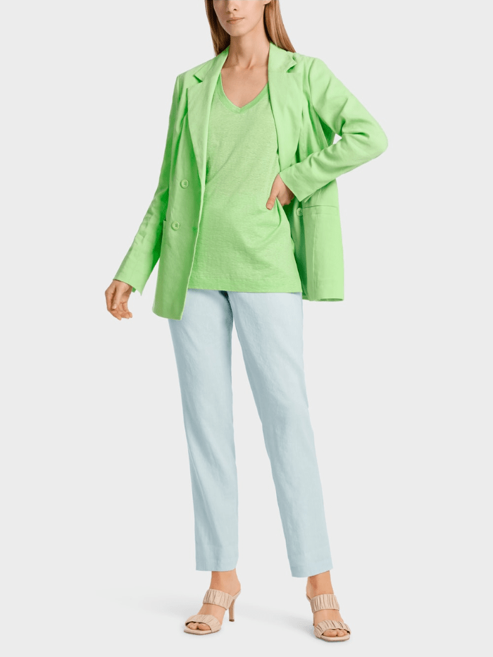 Marc-Cain-Collections-V-Neck-T-Shirt-In-Apple-Green WC 48.34 J54 COL 531 izzi-of-baslow