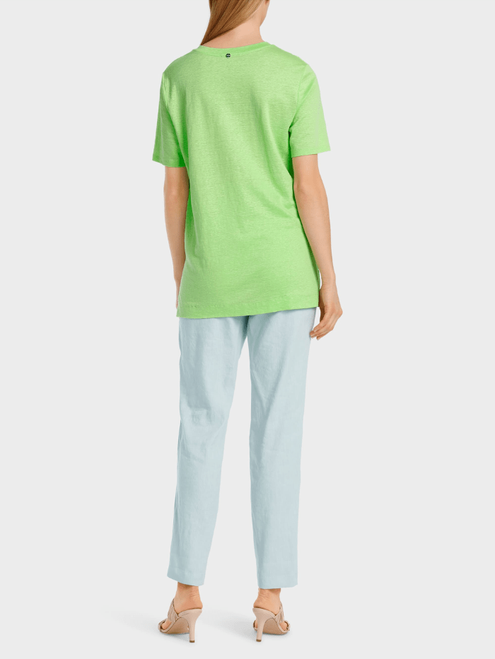 Marc-Cain-Collections-V-Neck-T-Shirt-In-Apple-Green WC 48.34 J54 COL 531 izzi-of-baslow