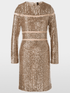 Marc Cain Glam Dresses 1 Marc Cain Glam Sequinned Dress In Shiny Sand XG 21.13 W14 Col 625 izzi-of-baslow
