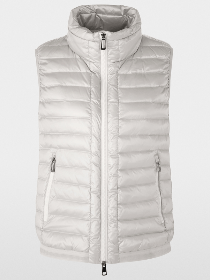 Marc Cain Sports Coats and Jackets 2 Marc Cain Sports Rethink Together Quilted Gilet In Silver ZS 37.01 W11 Col 803 izzi-of-baslow