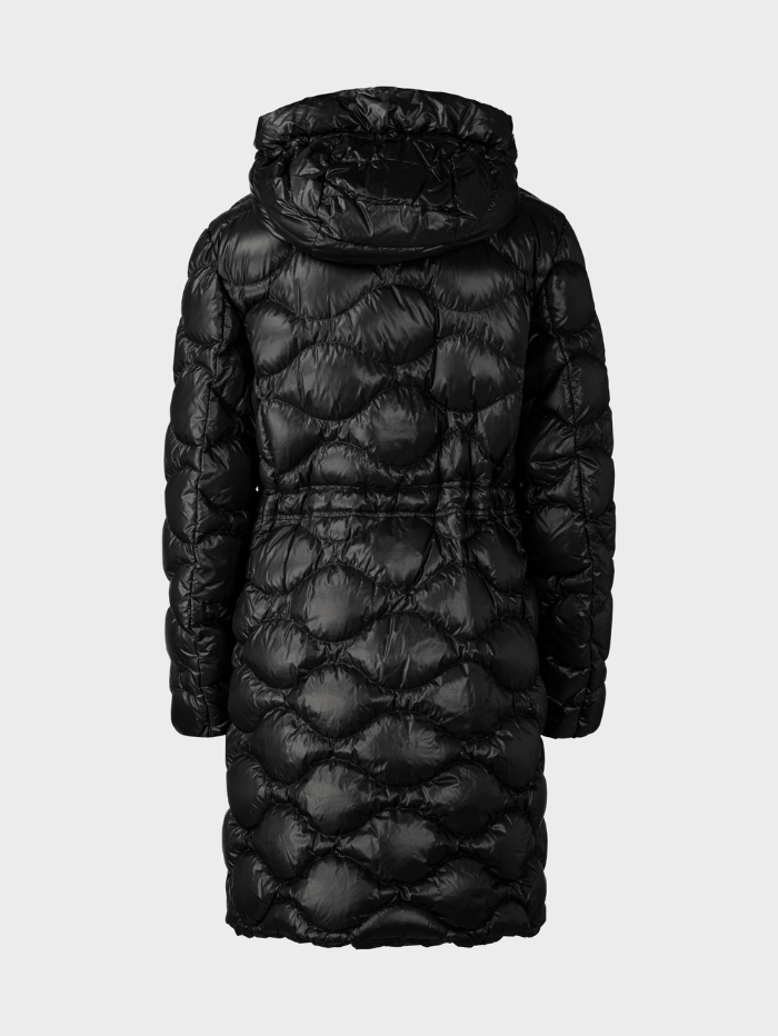 Marc-Cain-Black-Quilted-Coat-With-Hood-VS 11.06 W43 COL 900 izzi-of-baslow