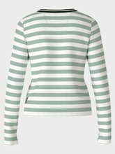 Marc-Cain-Sports-Striped-Jacket-In-Soft-Sage-WS 31.19 J53 Col 509 izzi-of-baslow