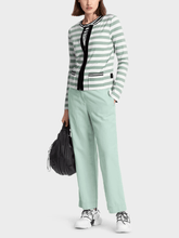 Marc-Cain-Sports-Striped-Jacket-In-Soft-Sage-WS 31.19 J53 Col 509 izzi-of-baslow