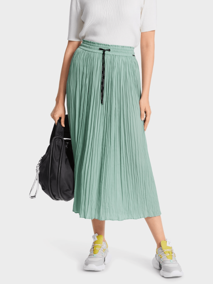 Marc-Cain-Sports-Midi-Length-Pleated-Skirt-In-Soft-Sage WS 71.01 W39 Col 509 izzi-of-baslow