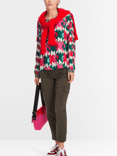 Marc Cain Sports Tops Marc Cain Sports Patterned Raglan Blouse XS 51.09 W18 Col 244 izzi-of-baslow