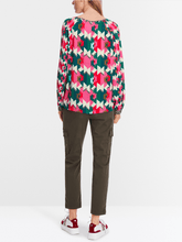 Marc Cain Sports Tops Marc Cain Sports Patterned Raglan Blouse XS 51.09 W18 Col 244 izzi-of-baslow