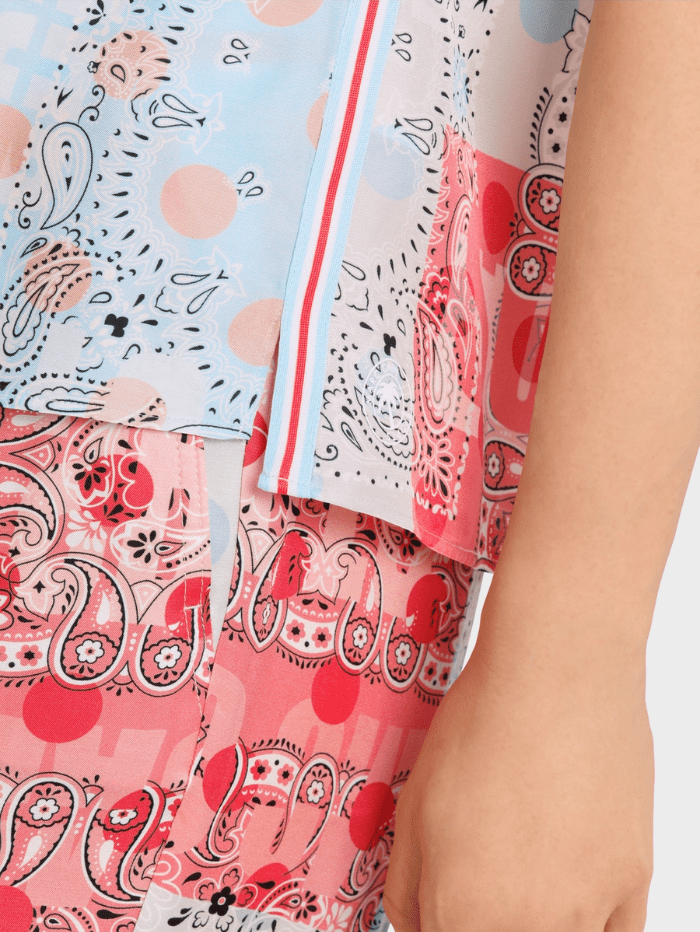 Marc Cain Sports Tops Marc Cain Sports Printed Short Sleeve Blouse WS 51.19 W07 COL 238 izzi-of-baslow