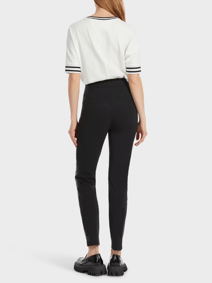 Marc Cain Sports Trousers Marc Cain Sports Black Leather Sinnar Trousers VS 81.31 J29 COL 900 izzi-of-baslow