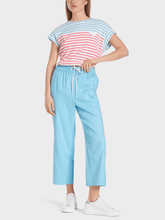 Marc Cain Sports Trousers Marc Cain Sports WUSU Linen Trousers In Turquoise WS 81.47 W03 COL 339 izzi-of-baslow