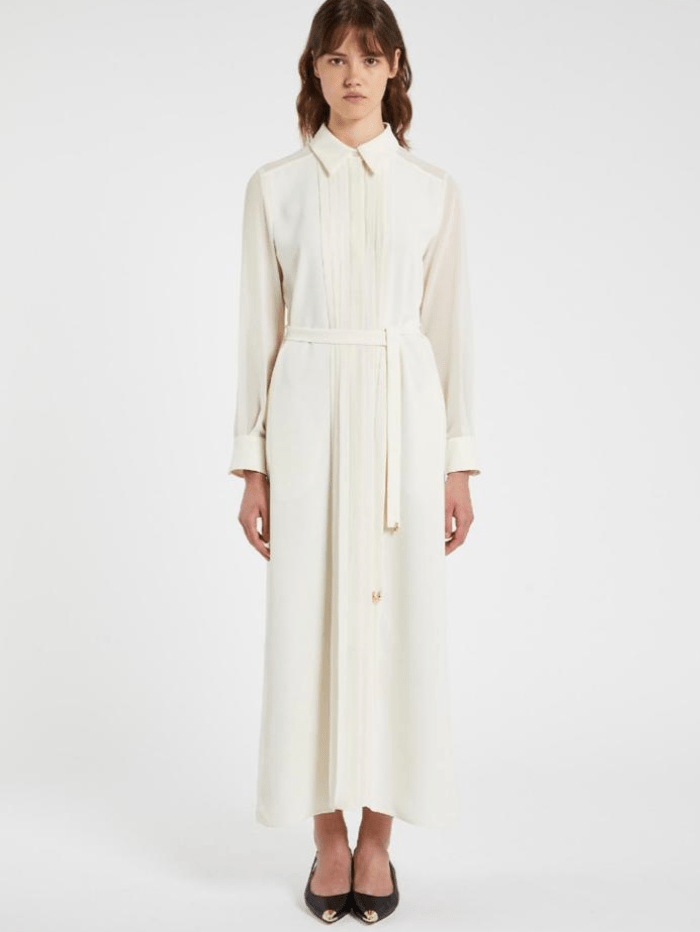 Marella Women's IORGO Midi Shirt Dress In Wool White 25132210732 Col 0 Izzi of Baslow Marella Women's IORGO Midi Shirt Dress In Wool White 25132210732 Col 0 Izzi of Baslow