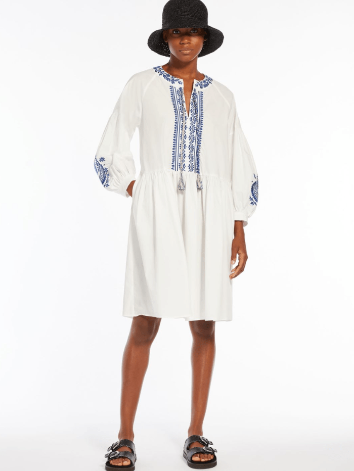 Weekend By Max Mara DIRCE White Cotton Poplin Dress Weekend By Max Mara DIRCE White Cotton Poplin Dress