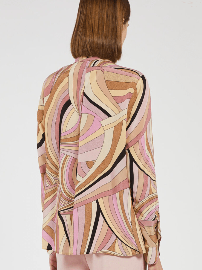 Marella Tops Marella MINERVA Patterned Silk Crepe Shirt 24231160822 Col 001 izzi-of-baslow