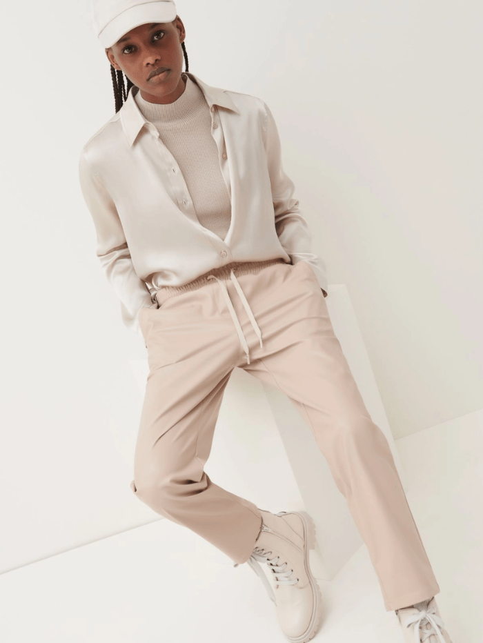 H&m discount leather joggers