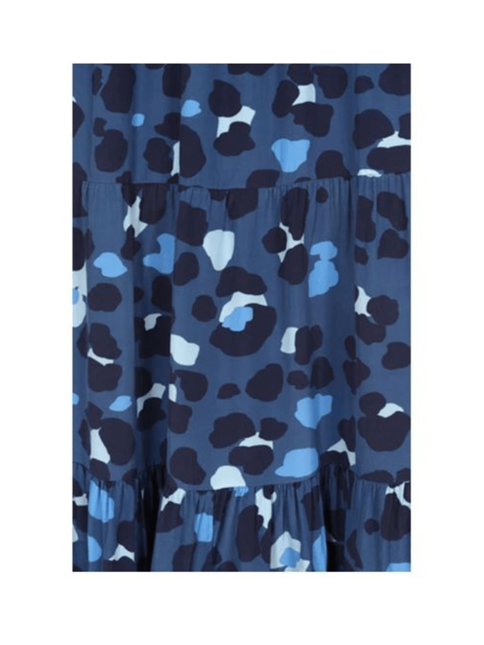Mercy Delta Dresses Mercy Delta T Wollaton Leopard Blueberry Print Dress izzi-of-baslow