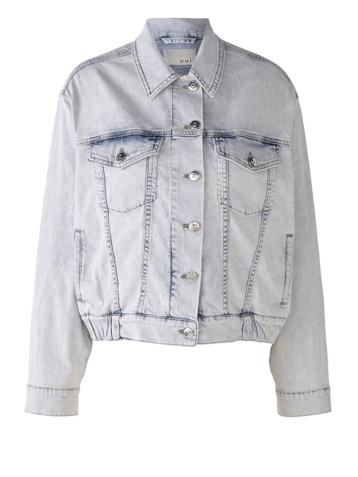 Oui Coats and Jackets Oui Light Denim Jacket 78619 5000 izzi-of-baslow