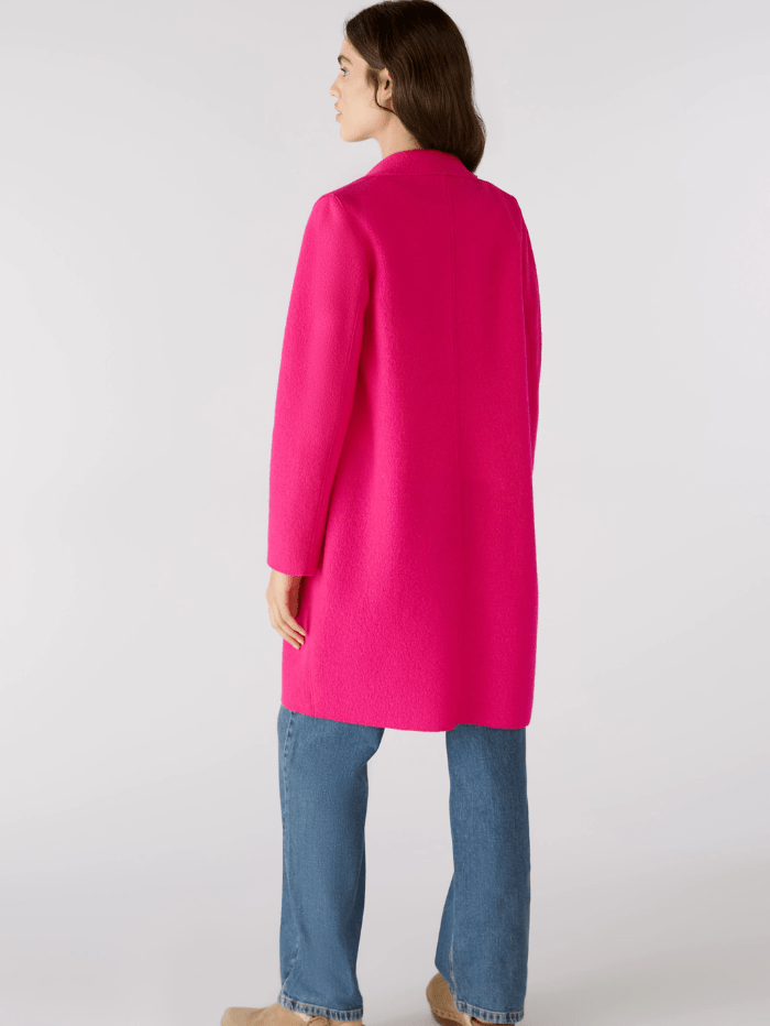 Oui-Mayson-Boiled-Wool-Coat-Pure-New-Wool-in-Pink 79918 Col 3394-of-baslow