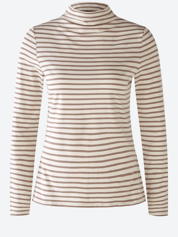 Oui-Long-Sleeved-White-And-Brown-Striped-Knitted-T-Shirt 79534 Col 108-of-baslow