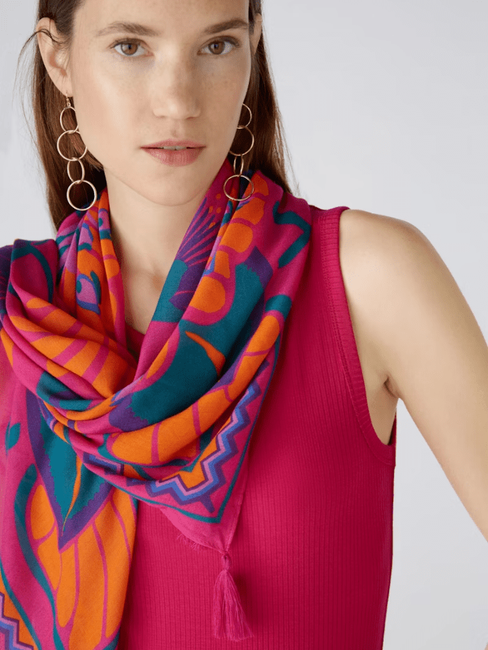 Oui-Large-Patterned-Viscose-Scarf-In-Pink-And-Orange-87517-Col-0342-izzi-of-baslow