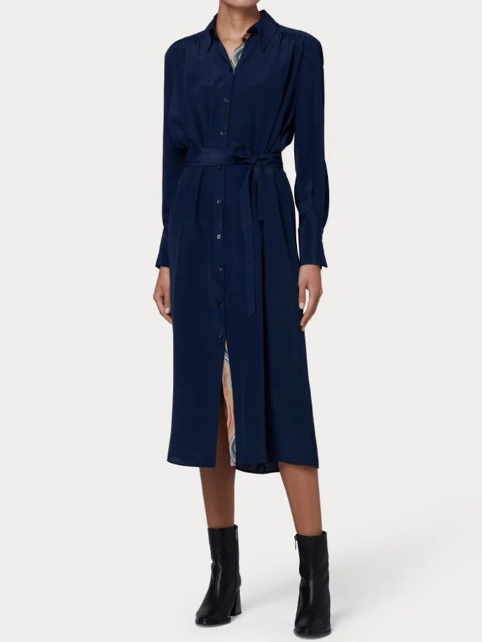 Paul Smith Women's Blue Midi Shirt Dress W2R 606D P31186 Col 47 Izzi of Baslow Paul Smith Women's Blue Midi Shirt Dress W2R 606D P31186 Col 47 Izzi of Baslow