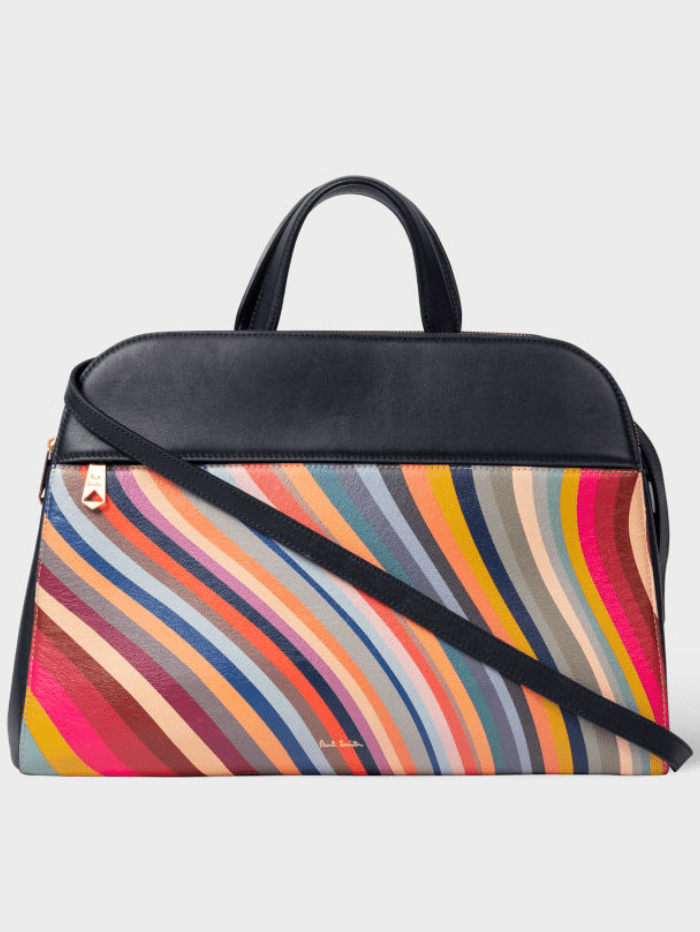 Paul-Smith-Swirl-Leather-Bowling-Bag W1A-7559-FWIRL Col 90 izzi-of-baslow