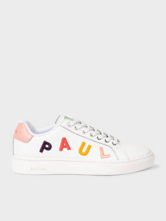 Paul Smith White Leather Lapin Logo Trainers W1S-LAP76-LLEA.01 izzi-of-baslow