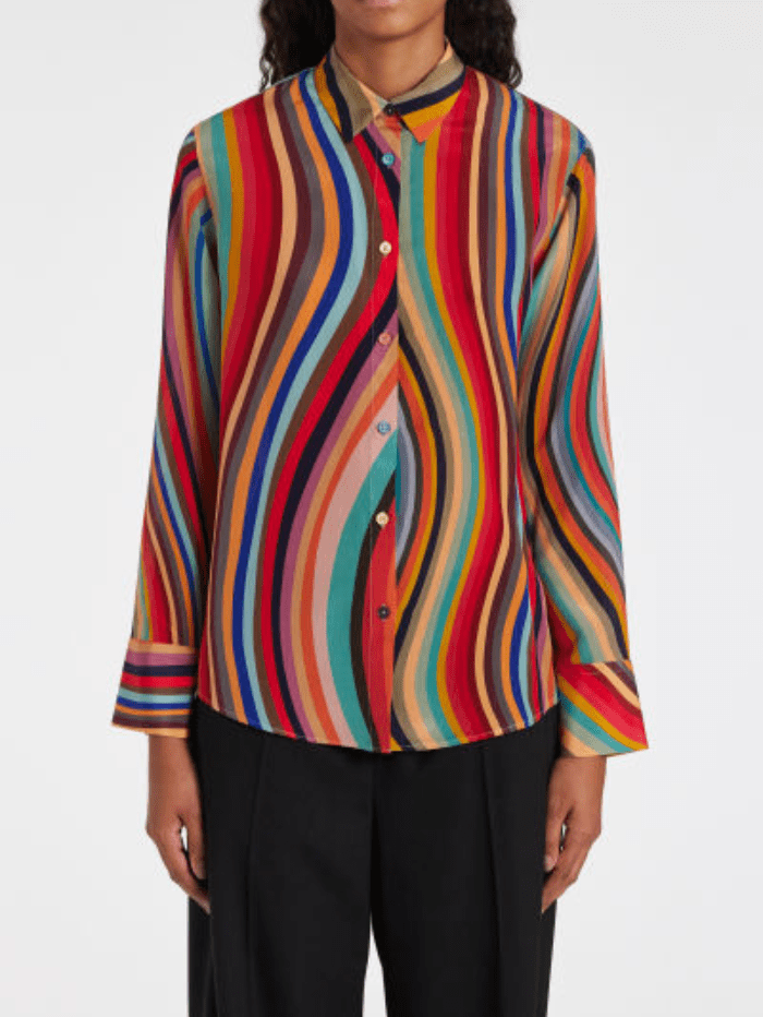 Paul Smith Tops Paul Smith Swirl Print Silk Shirt W2R-019B-E30425-90 izzi-of-baslow